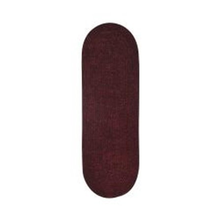 BETTER TRENDS 2 x 6 in. Chenille Reversible Rug - Burgundy & Mauve Tweed BRCR26BUMA